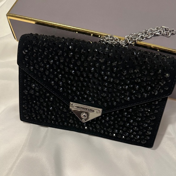 Michael Kors Bkack Crystal Crossbody - Picture 3 of 8